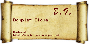 Doppler Ilona névjegykártya